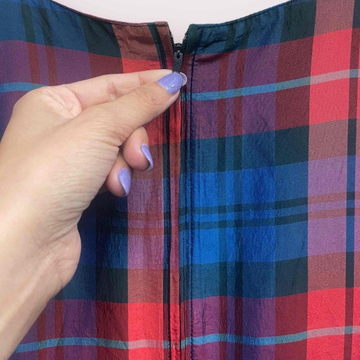 Iridescent tartan dress
