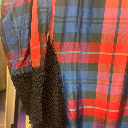 Iridescent tartan dress
