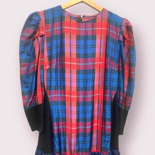 Iridescent tartan dress