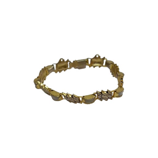 Gold-tone and mother-of-pearl bracelet