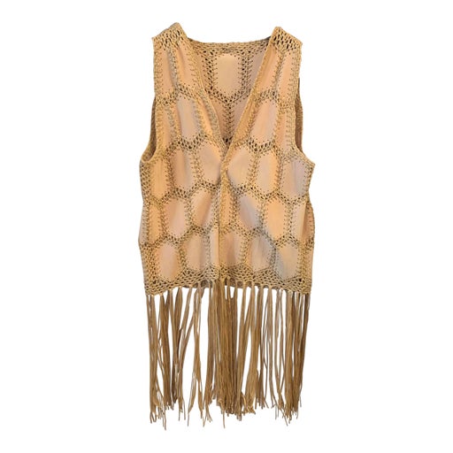 Patchwork sleeveless vest