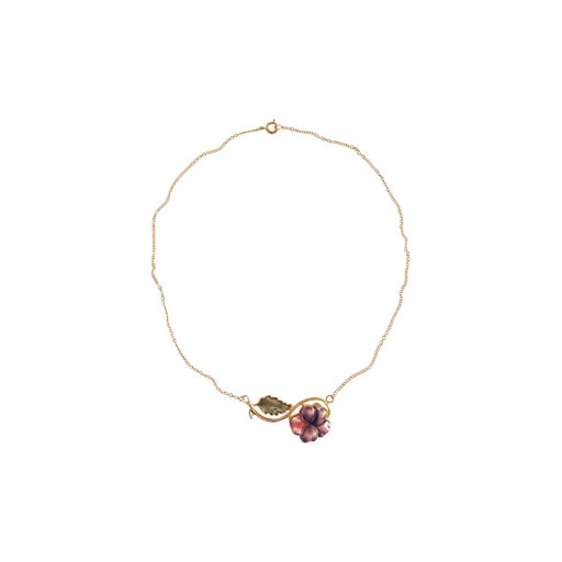 Collier pendentif en métal doré