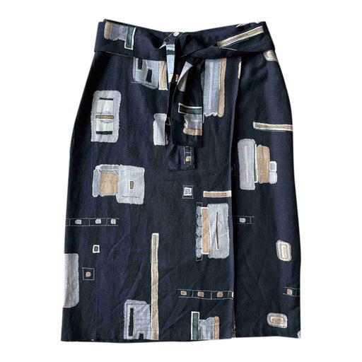 Jupe portefeuille en lin