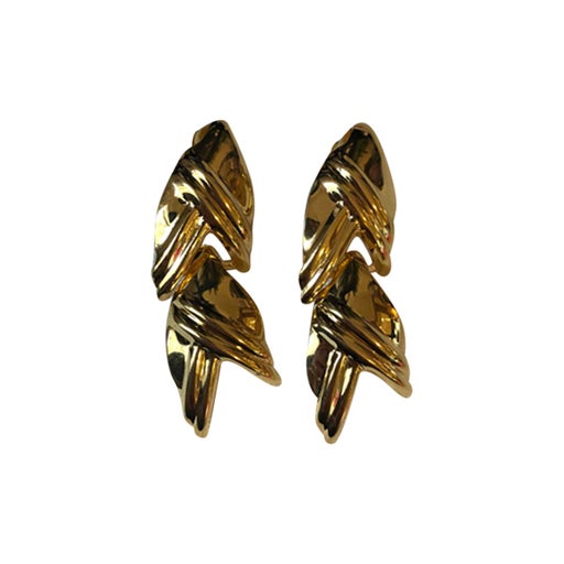 Boucles d’oreilles clips en métal doré