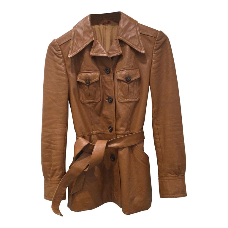 Saharienne cuir on sale femme