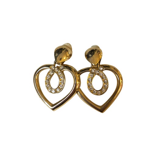 Clip-on earrings in gold metal