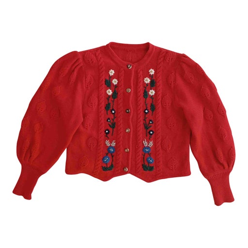 Cardigan autrichien à fleurs
