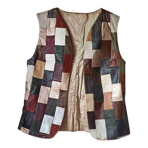 Gilet sans manches patchwork