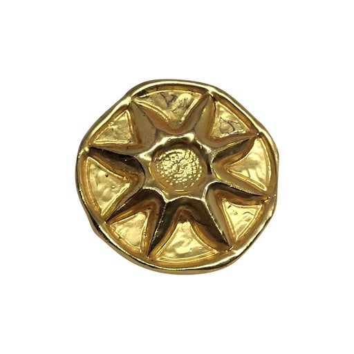 Golden metal brooch
