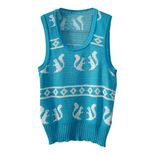 Pull sans manches à motifs