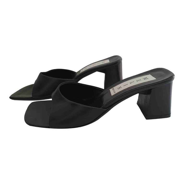 Mules en cuir