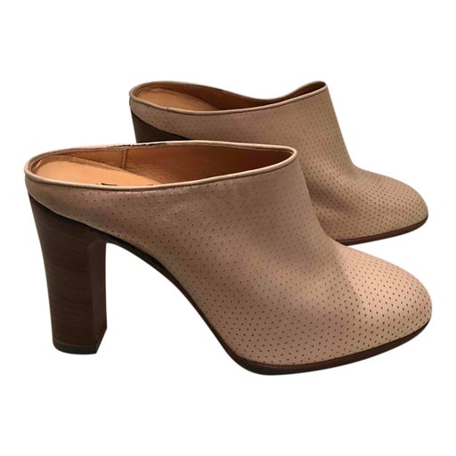 Mules en cuir