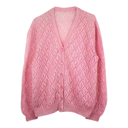 Cardigan rose ajouré