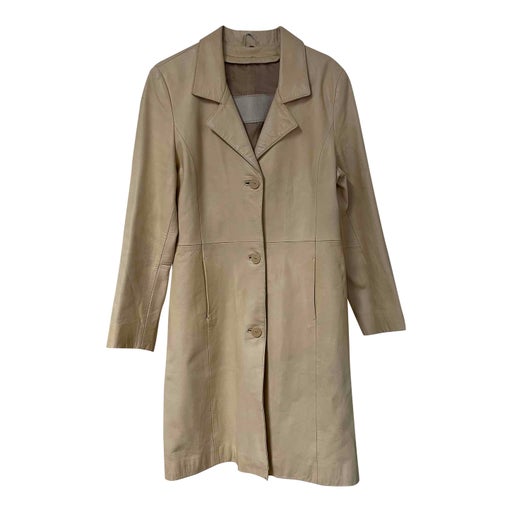 Veste longue en cuir