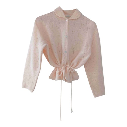 Cardigan rose poudré