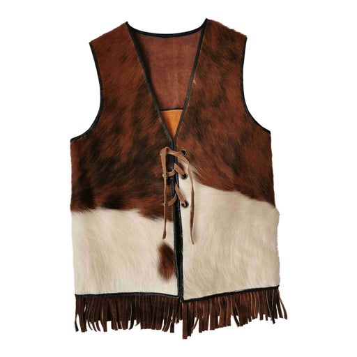 Gilet sans manches en daim
