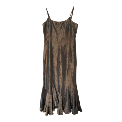 Robe bronze volantée