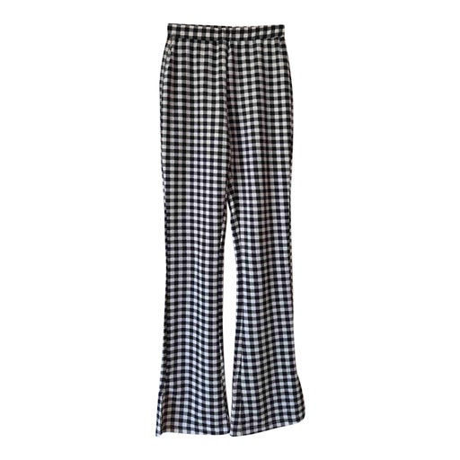 Gingham flare pants
