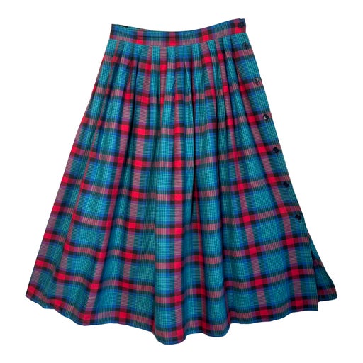 Checked midi skirt