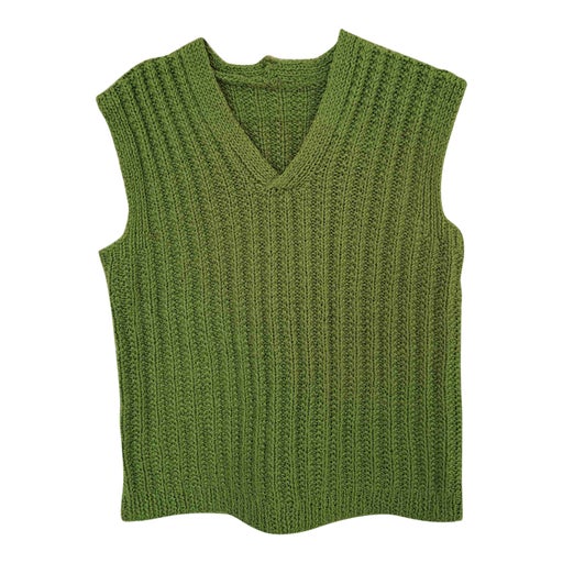 Pull sans manches vert
