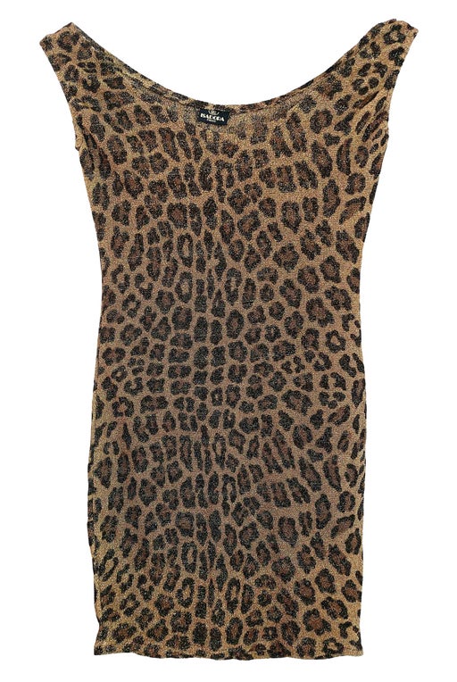 Lurex leopard mini dress