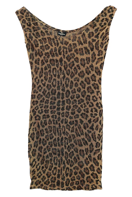 Lurex leopard mini dress