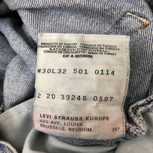 Jean Levi’s 501 W30L32