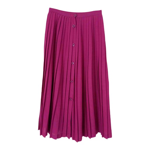 Raspberry pleated skirt