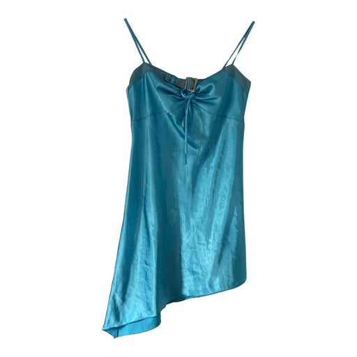 Asymmetric satin dress
