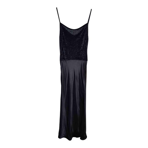 Robe en velours et satin
