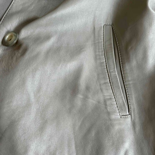 Leather trench coat