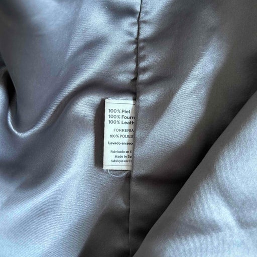 Leather trench coat
