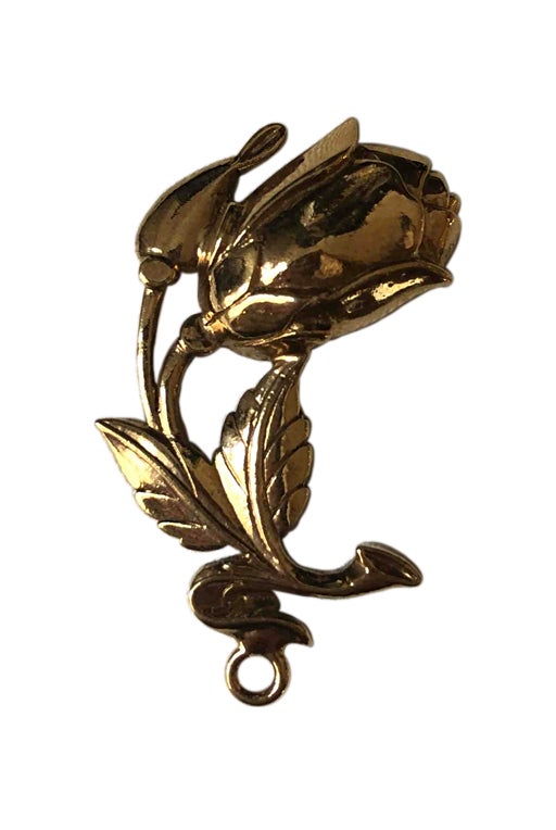 Golden metal pendant