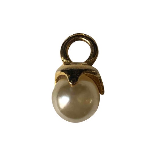 Pendentif en métal doré et perle 