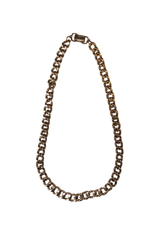 Golden metal necklace