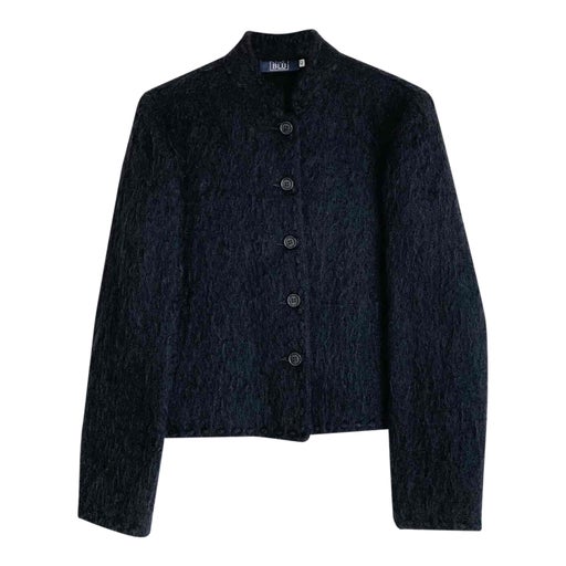 Veste courte en laine et mohair
