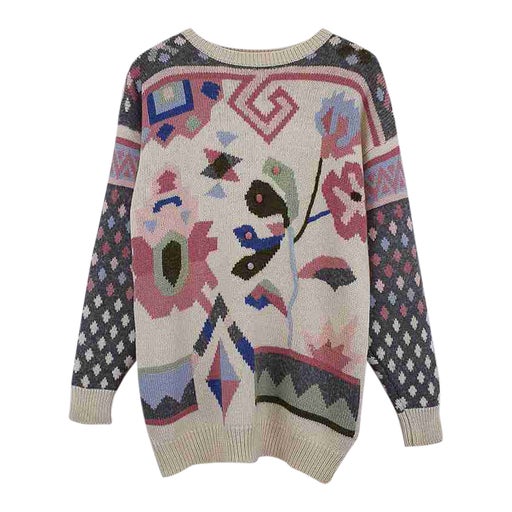 Pull à fleurs