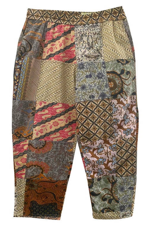 Pantalon patchwork en coton