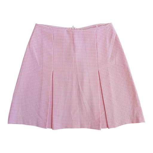 A-line gingham skirt