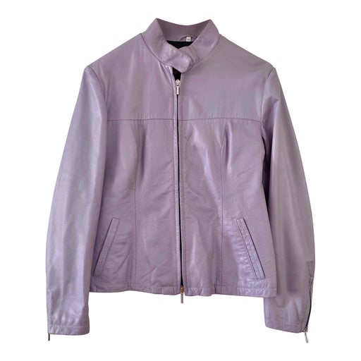Lilac leather jacket