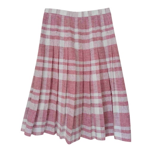 Checked tweed skirt