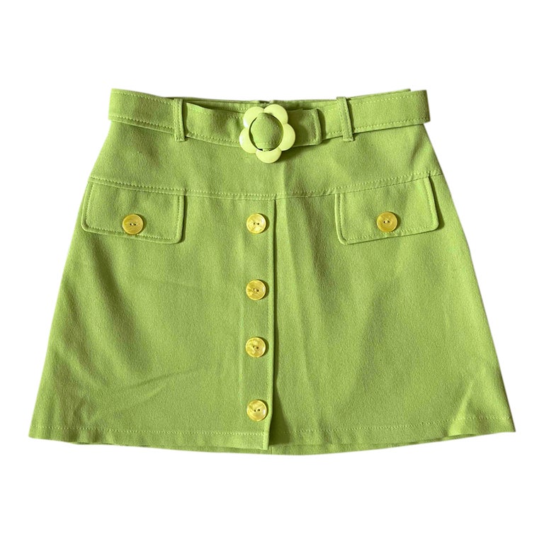 Mini jupe verte pour femme Imparfaite