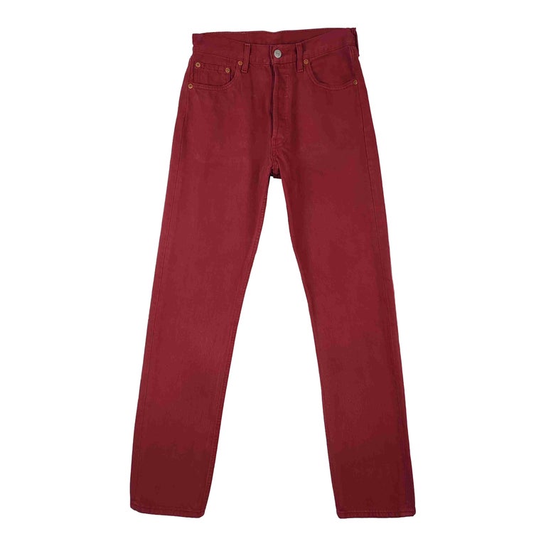Burgundy levis 501 hotsell