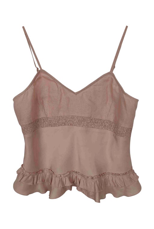Linen and silk camisole