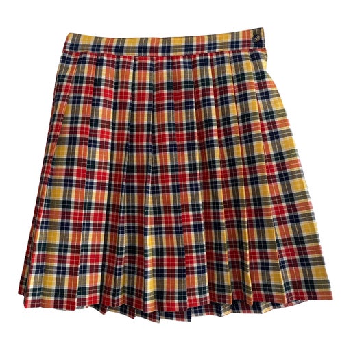 Plaid pleated skirt