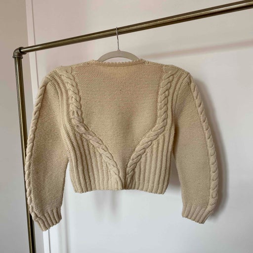 Cardigan torsadé en laine