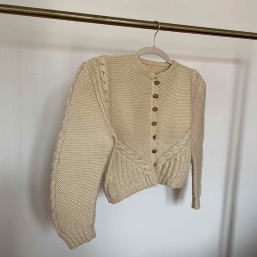 Cardigan torsadé en laine