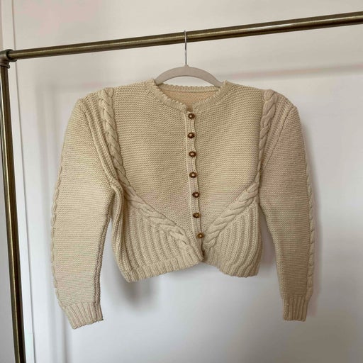 Cardigan torsadé en laine
