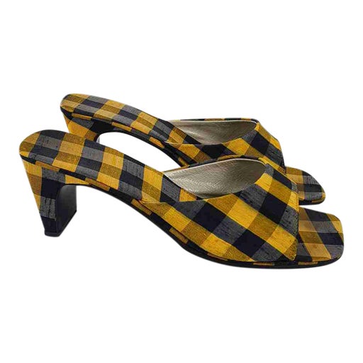 Gingham mules