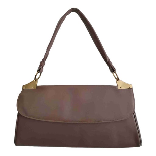 Leather baguette bag